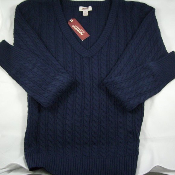 Arizona Jean Co. Navy Blue V-Neck Sweater - Picture 4 of 5
